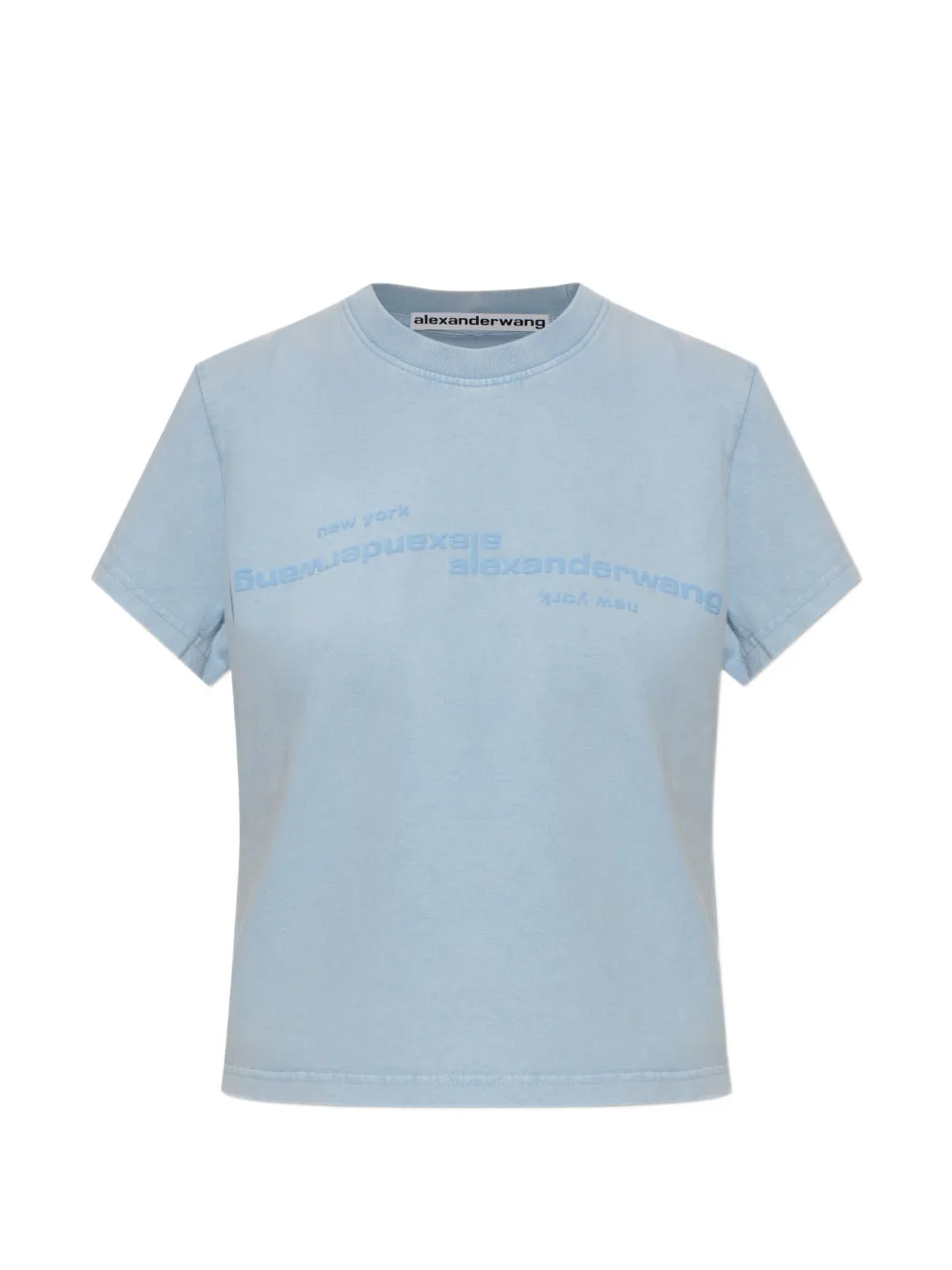Alexander Wang logo-print cotton T-shirt - Blu