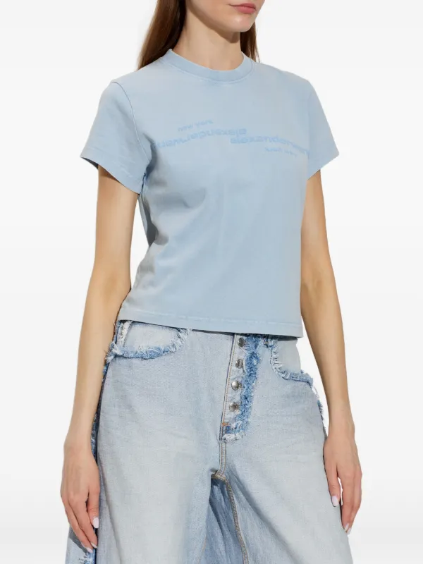 Alexander Wang ロゴ Tシャツ | ブルー | FARFETCH JP