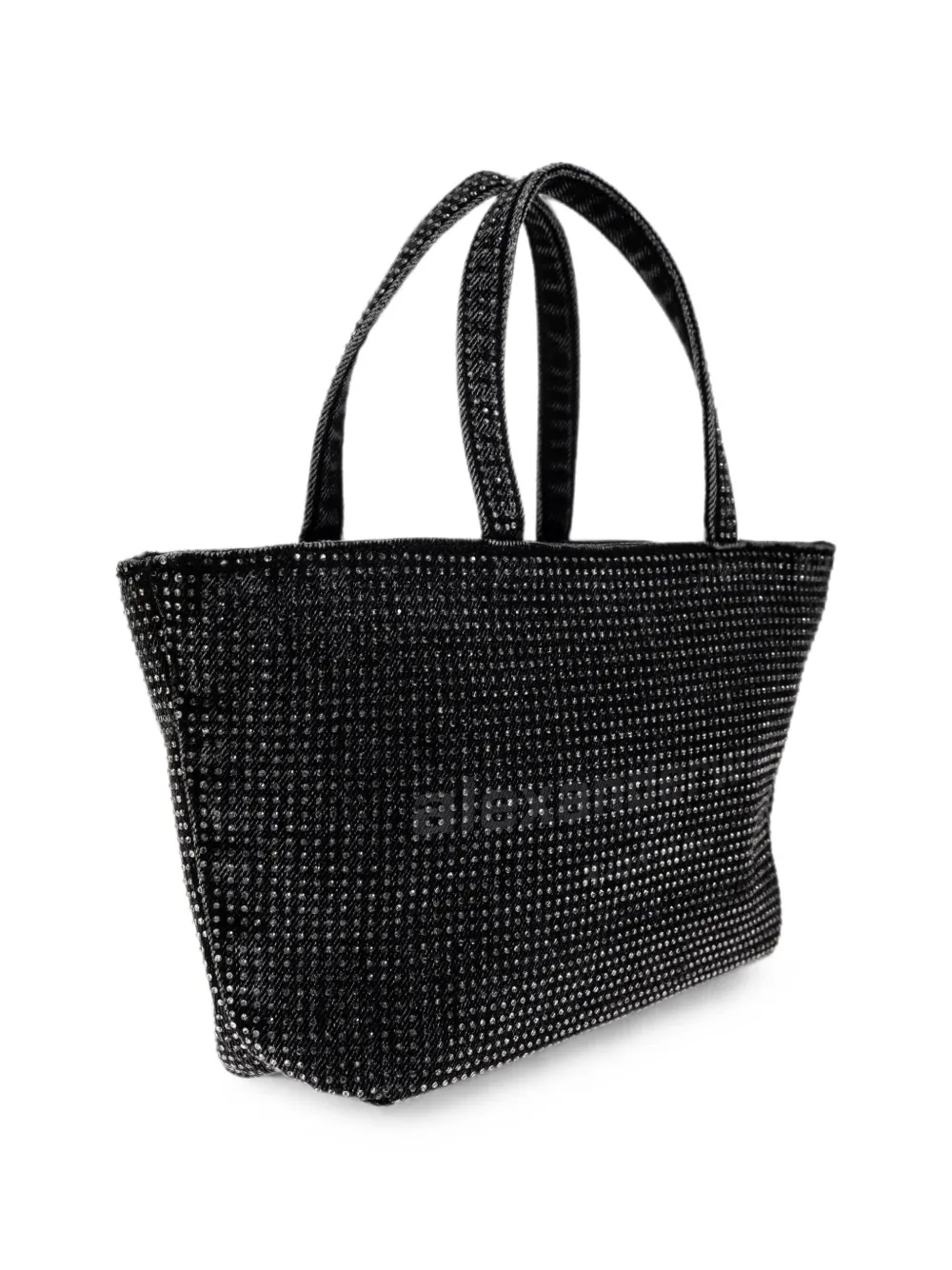 Alexander Wang Denim shopper verfraaid met kristallen Zwart
