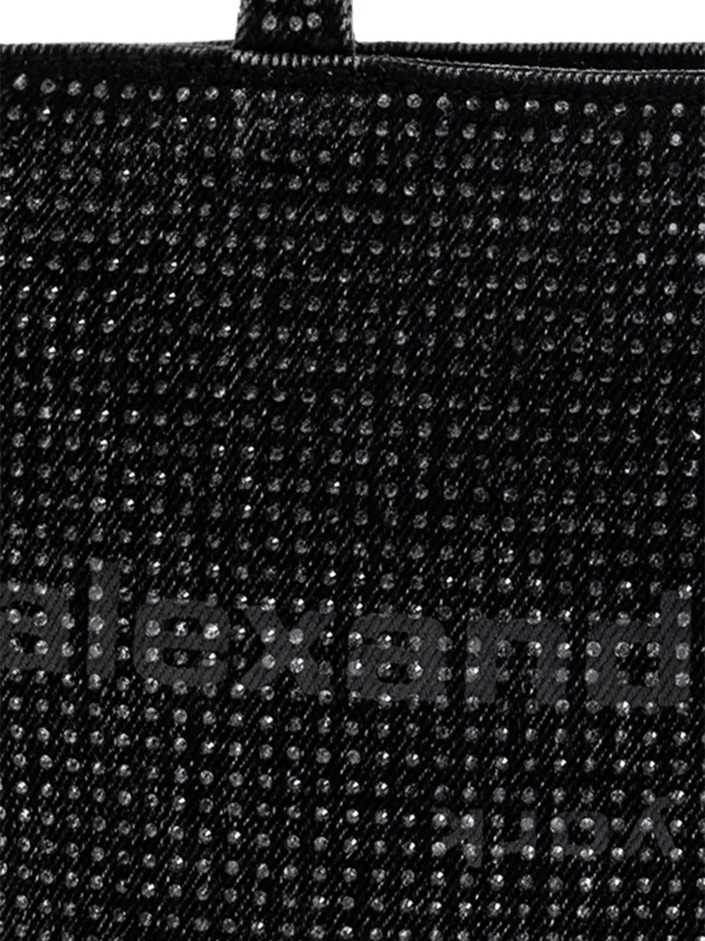 Alexander Wang Denim shopper verfraaid met kristallen Zwart