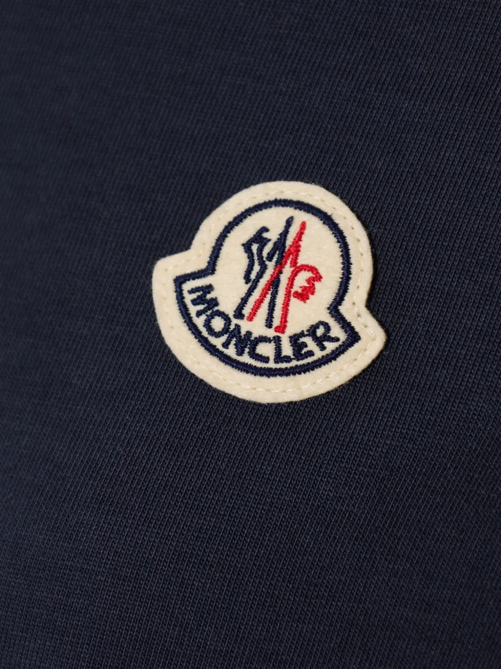 Moncler Drie T-shirts met logo-patch Blauw