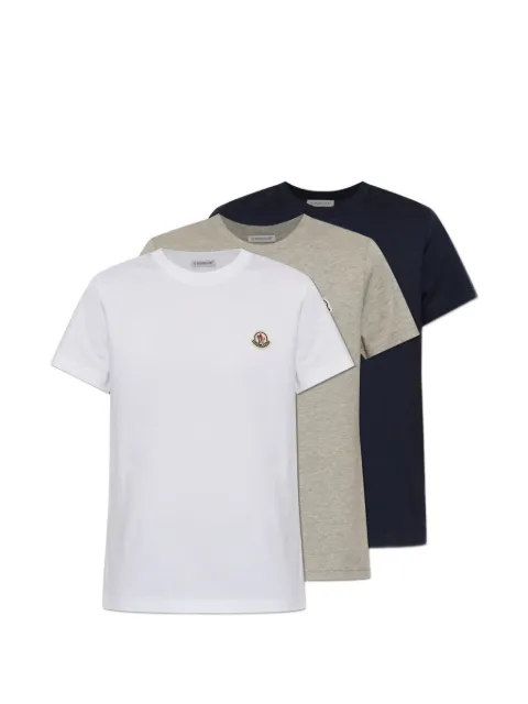 Moncler logo-patch T-shirts set (set of three)