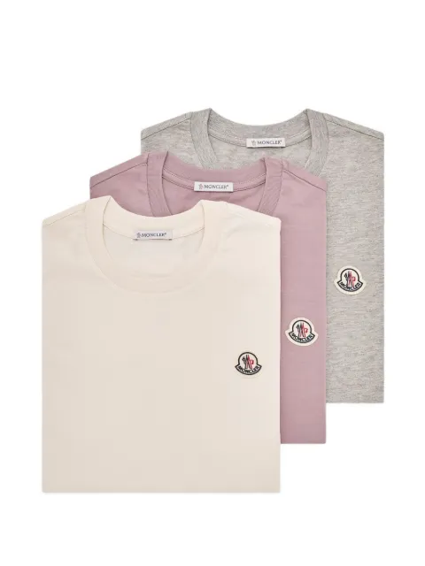 Moncler logo patch cotton T-shirt (pack of three)