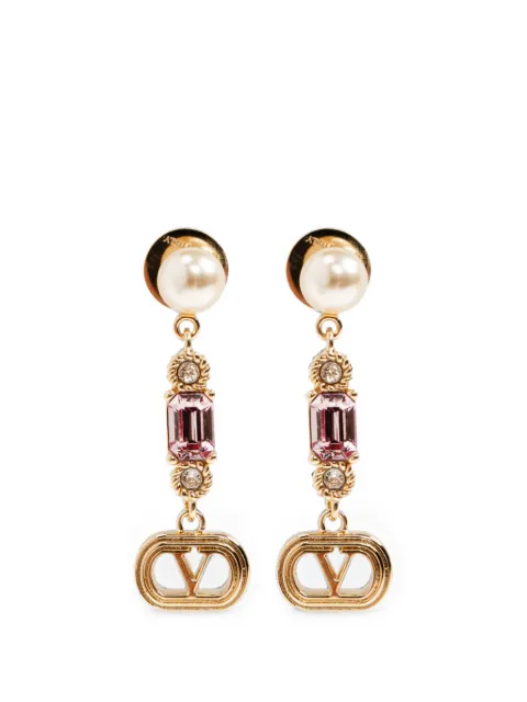 Valentino Garavani boucles d'oreilles VLogo Signature serties de cristaux