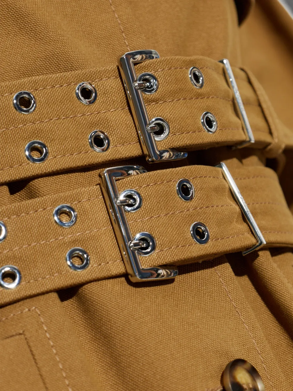 GANNI Jack van beige canvas Bruin