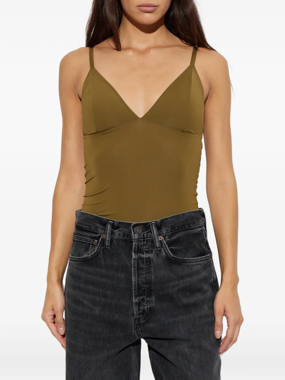 Gestuz Gzcami tanktop met V-hals Groen