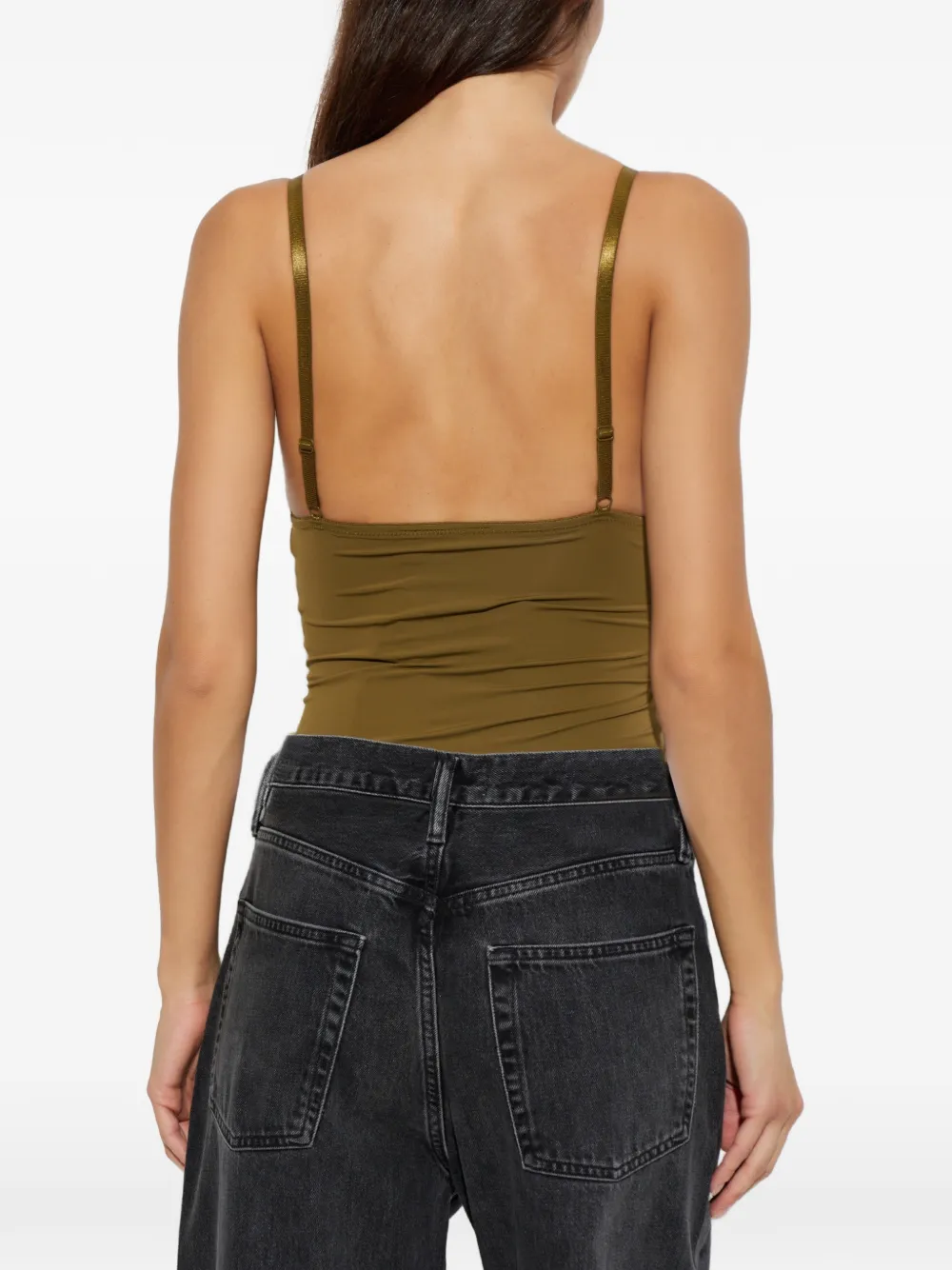 Gestuz Gzcami tanktop met V-hals Groen