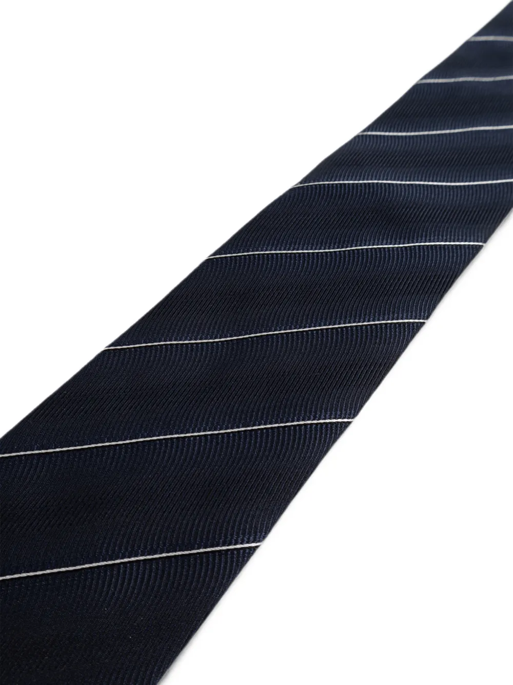 TOM FORD Gestreepte zijden stropdas Blauw