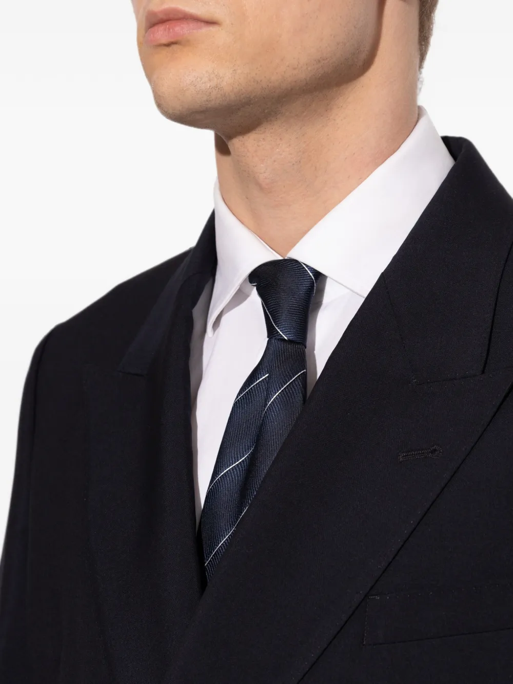 TOM FORD ストライプ シルクネクタイ | ブルー | FARFETCH JP
