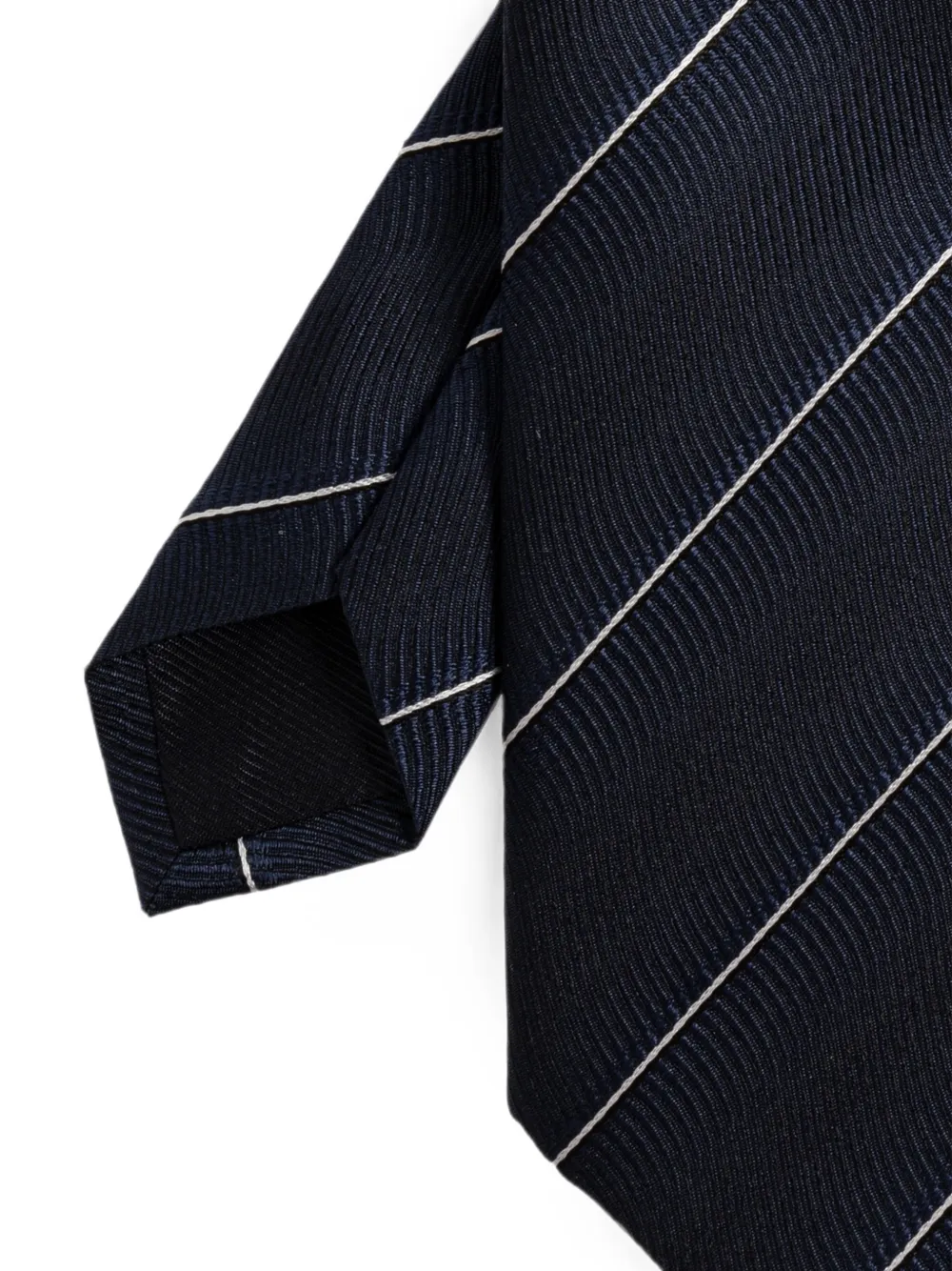 TOM FORD Gestreepte zijden stropdas Blauw