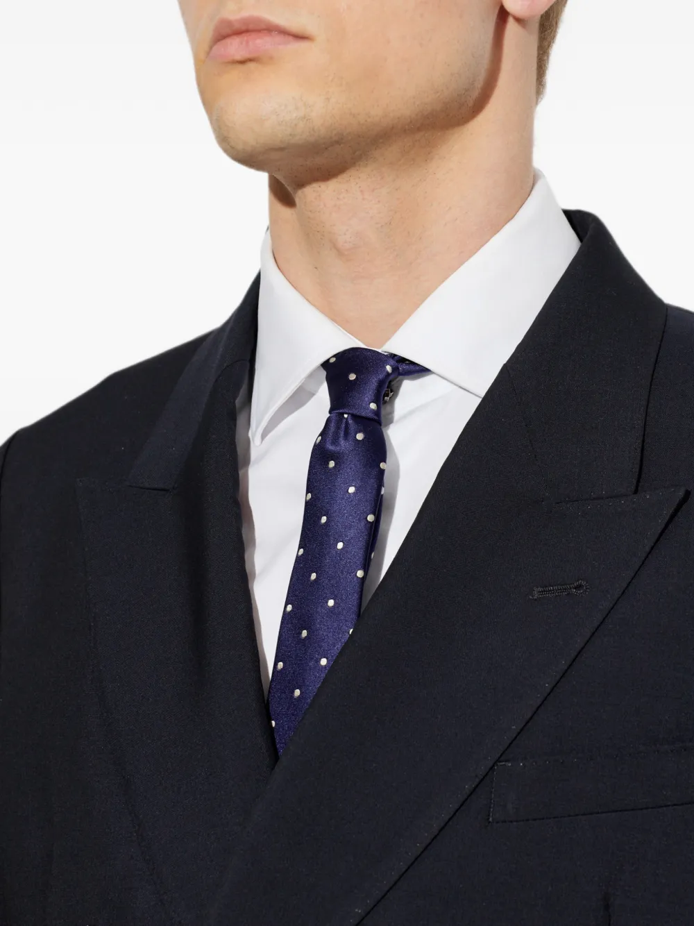 TOM FORD Stropdas met stippen Blauw