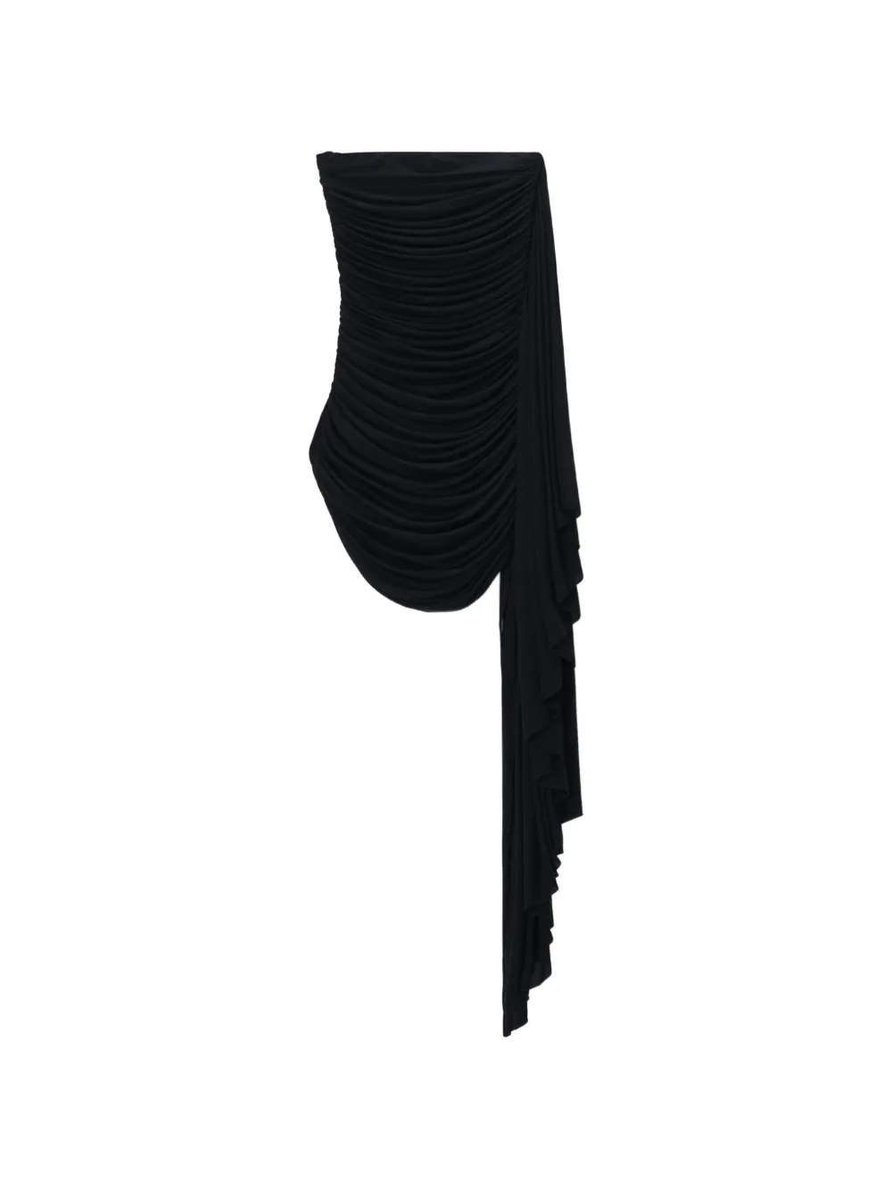 Alexander Wang ruched draped-detail dress - Nero
