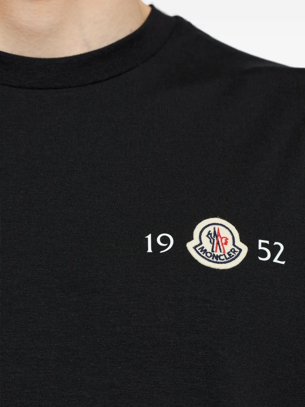 Moncler T-shirt met logopatch Zwart