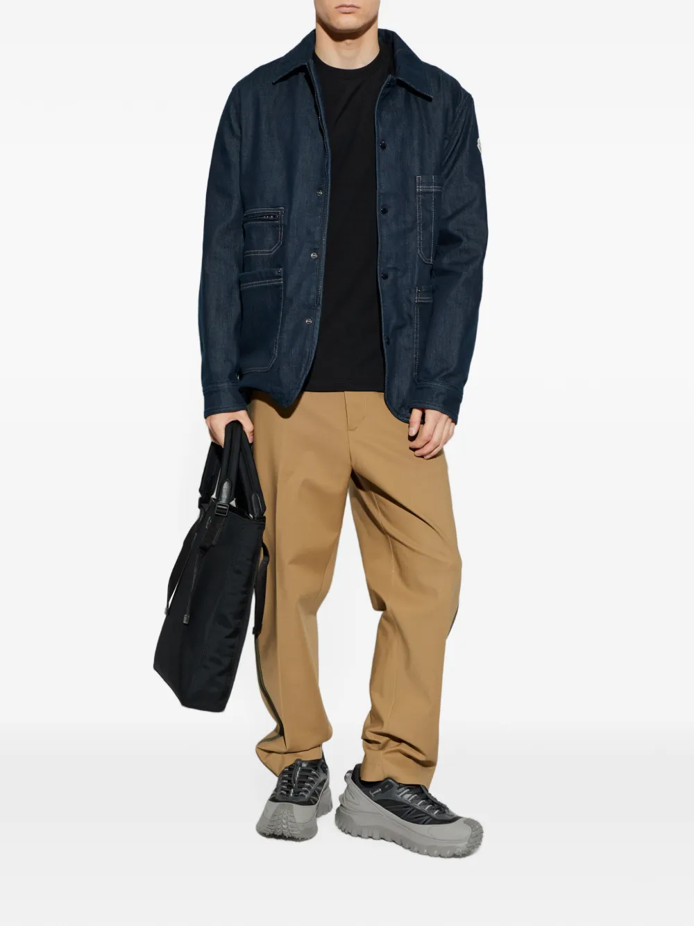 Moncler T-shirt met logopatch Zwart