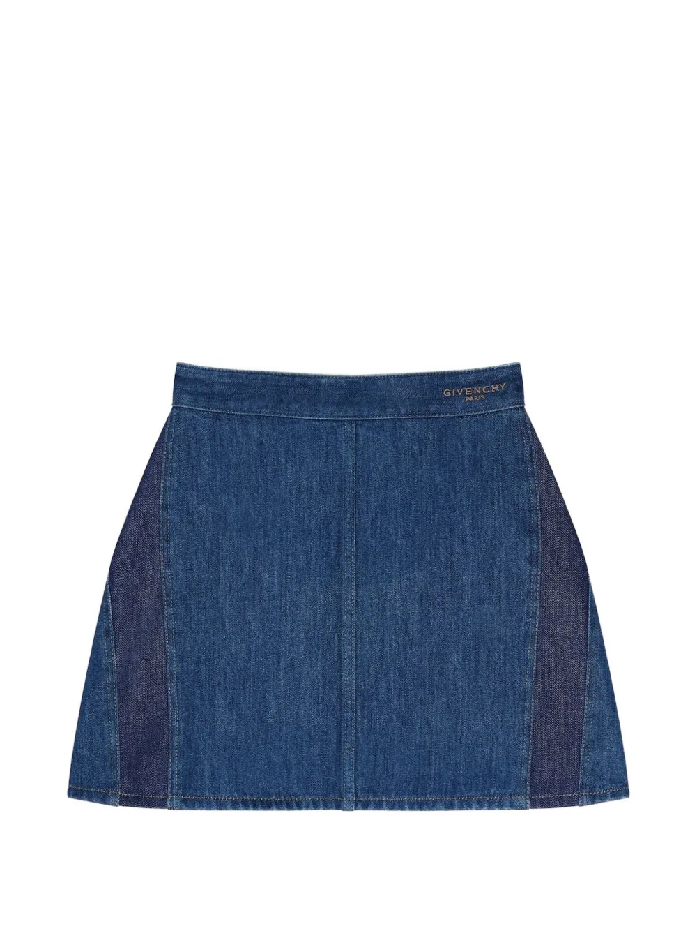 Givenchy mini Cocoon skirt in medium blue denim