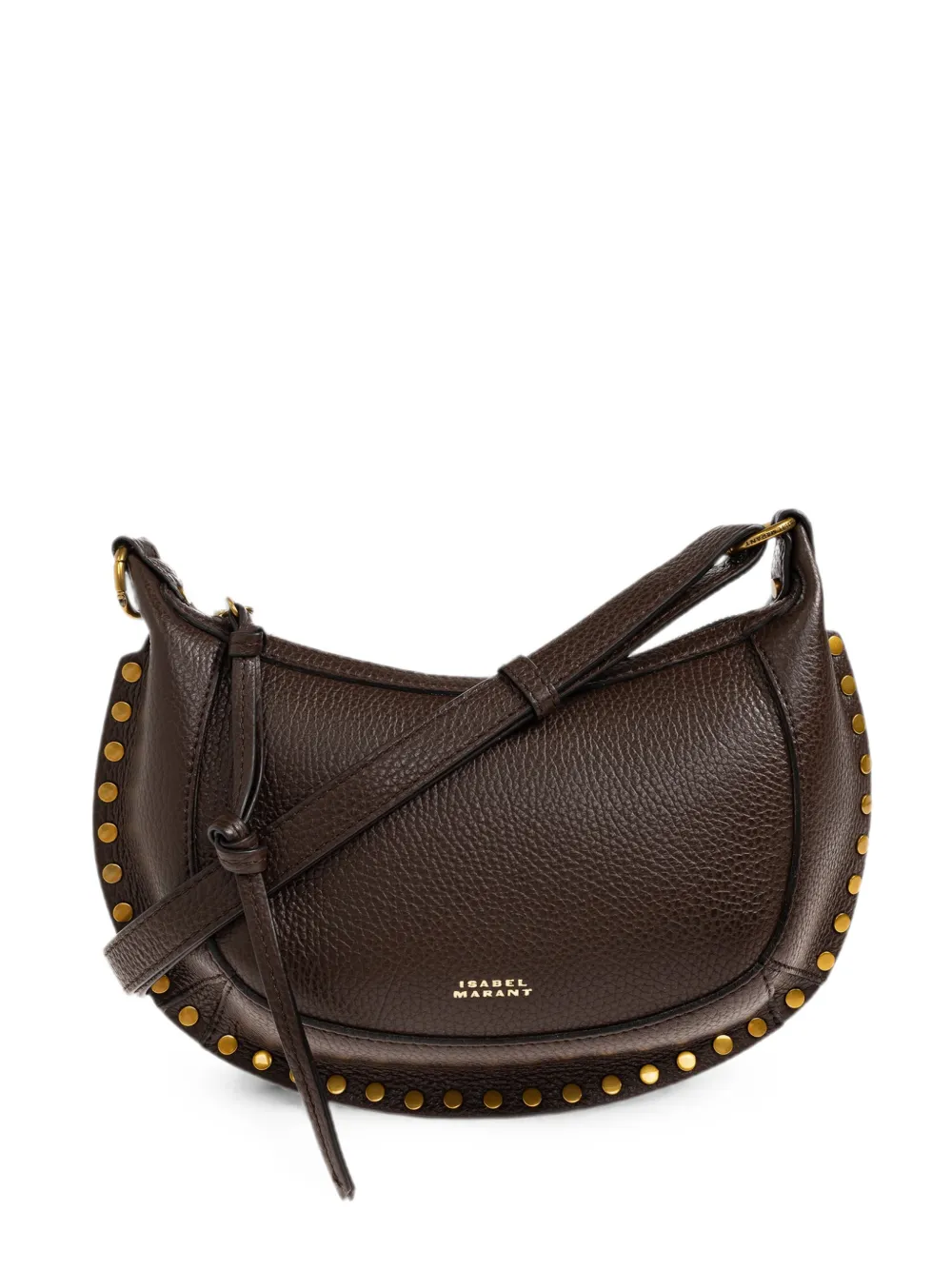 ISABEL MARANT stud-embellished leather shoulder bag - Marrone
