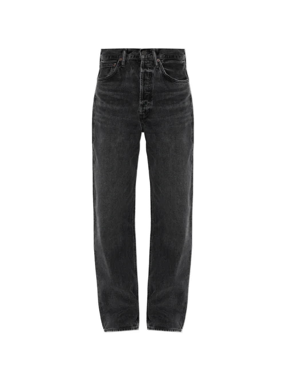 AGOLDE faded-effect straight-leg jeans - Nero