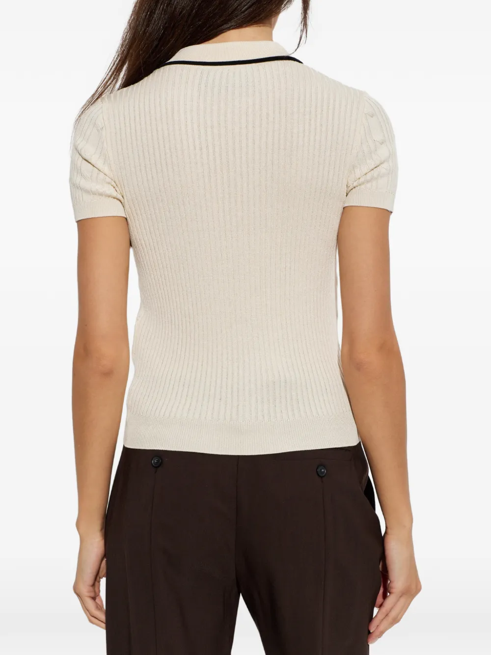Valentino Garavani Top met geborduurd logo Beige