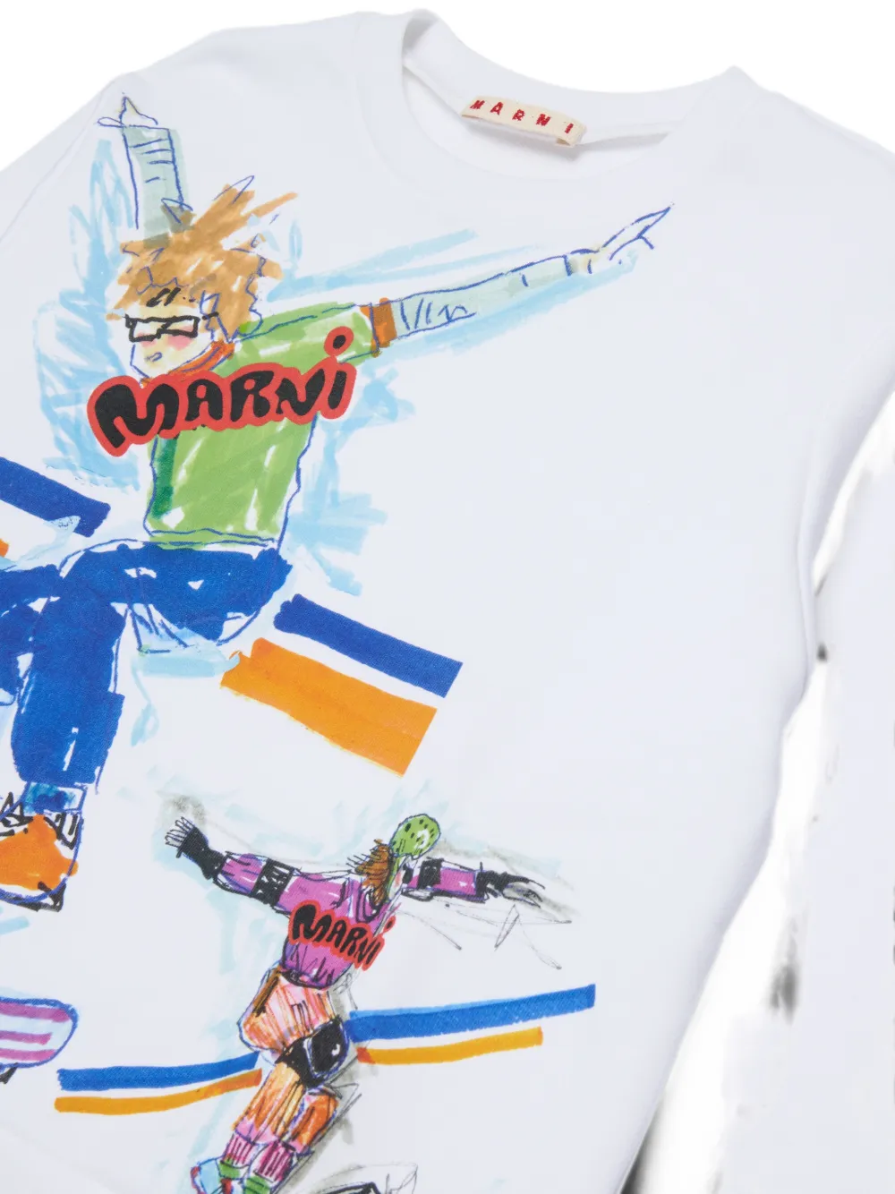 Marni Kids Sweater met grafische print Wit