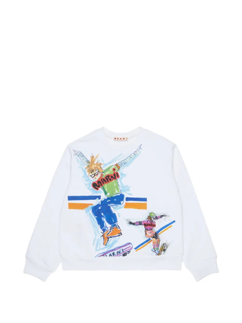 Marni Kids graphic-print sweatshirt - Bianco