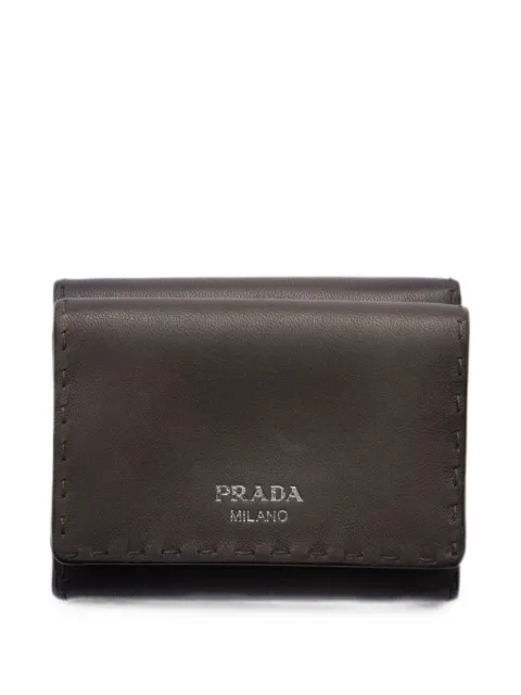 Prada cartera pequeña de piel envejecida