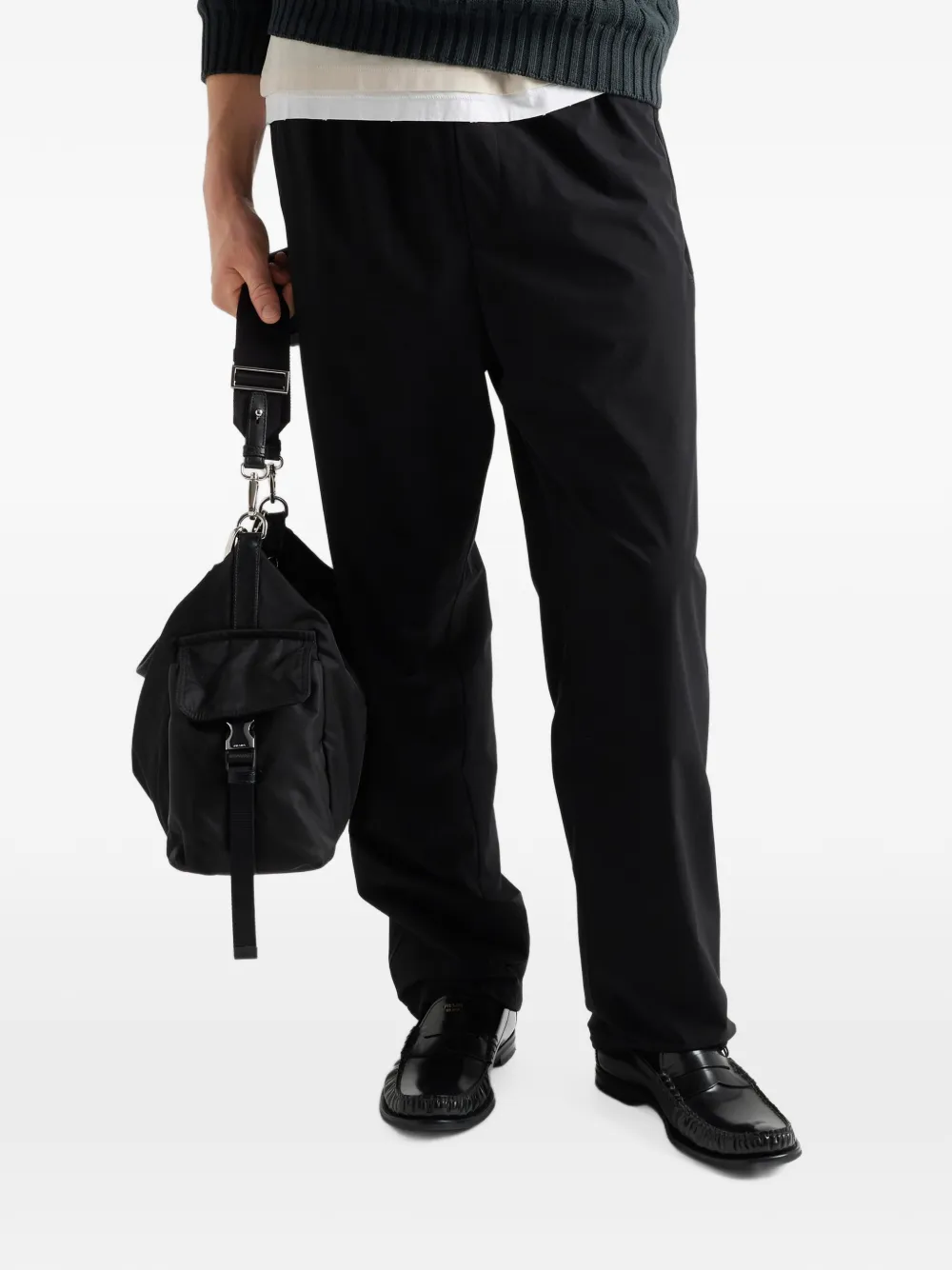 Prada Re-nylon broek Zwart