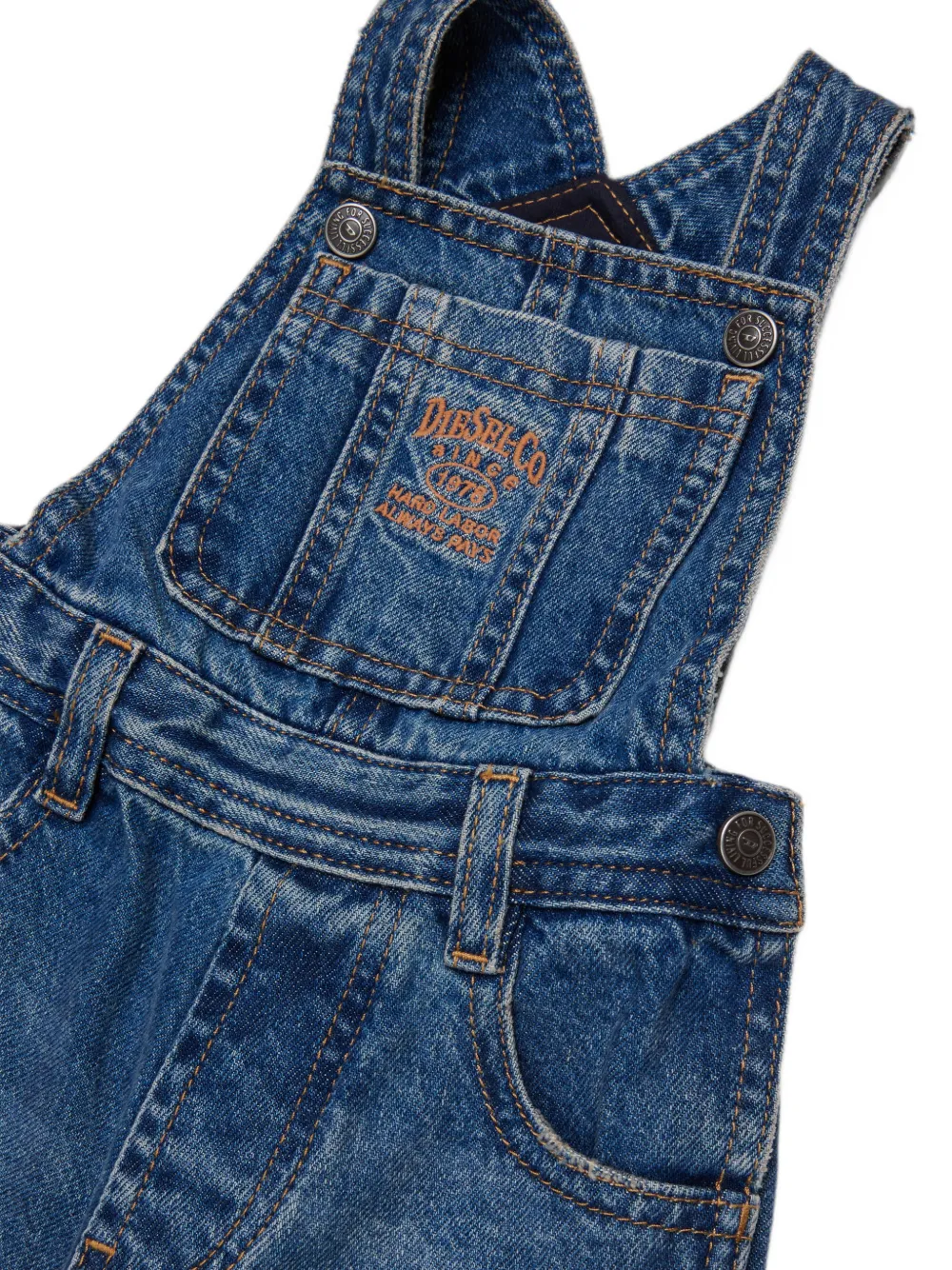 Diesel Kids Denim tuinbroek Blauw