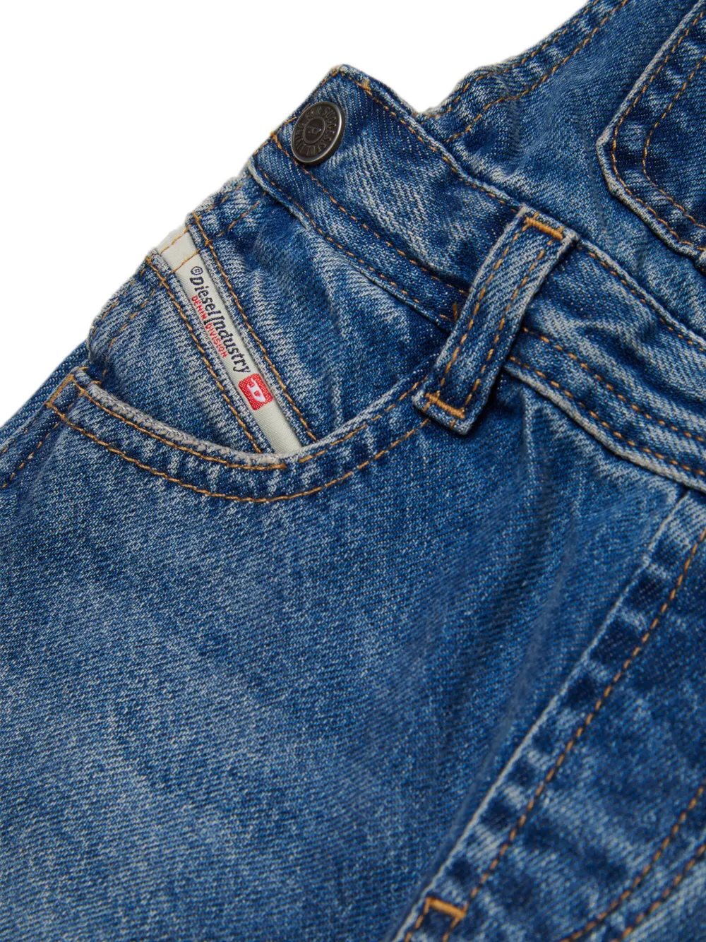 Diesel Kids Denim tuinbroek Blauw