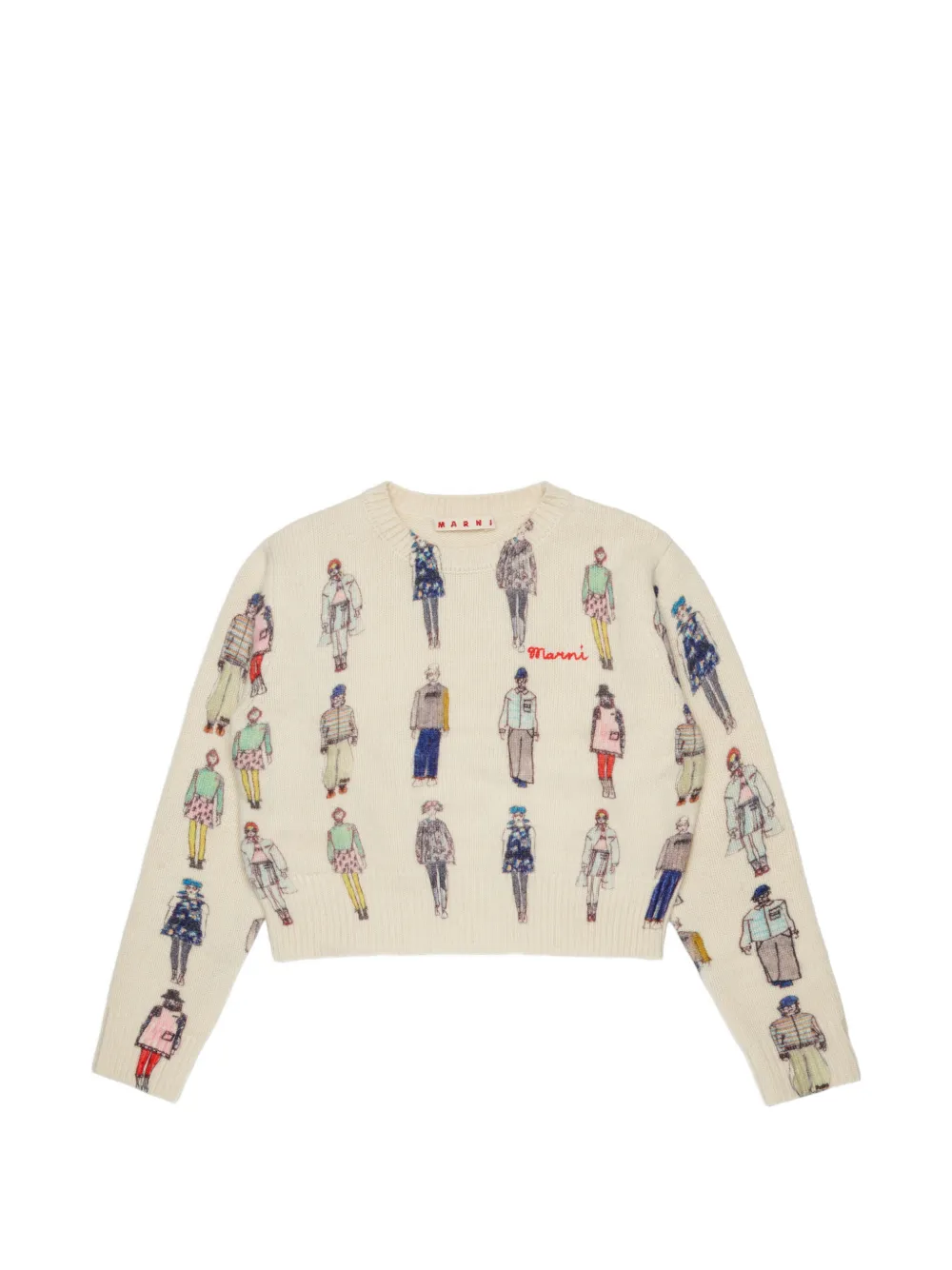 Marni Kids Pullover mit grafischem Print - Nude