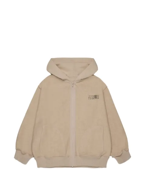 MM6 Maison Margiela Kids hættetrøje med logotryk og lynlås