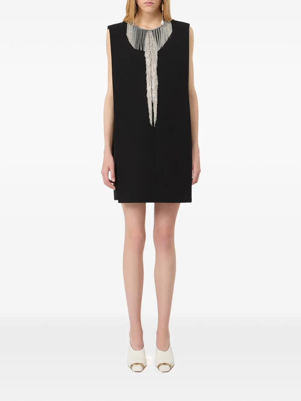 Sportmax Festoso jurk verfraaid met kristallen Zwart