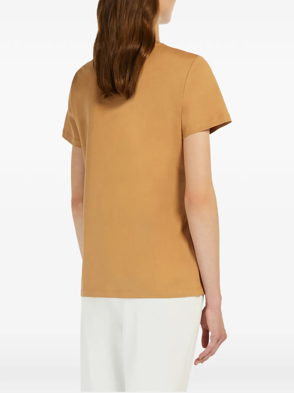 Max Mara T-shirt met geborduurd logo Oranje