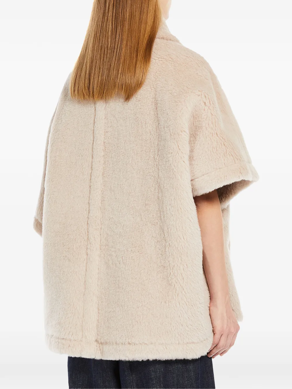 Max Mara Teddy jack met korte mouwen Beige