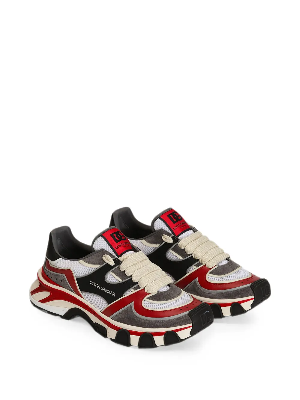 Dolce & Gabbana Low-top sneakers met mesh Grijs