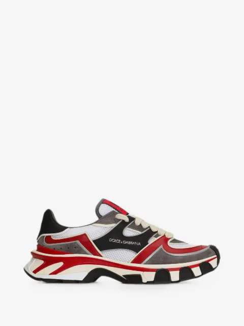 Dolce & Gabbana panelled mesh-detail low-top sneakers