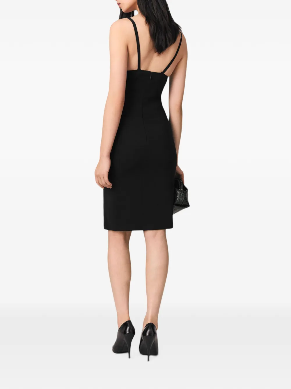 Stella McCartney Midi-jurk met kant Zwart