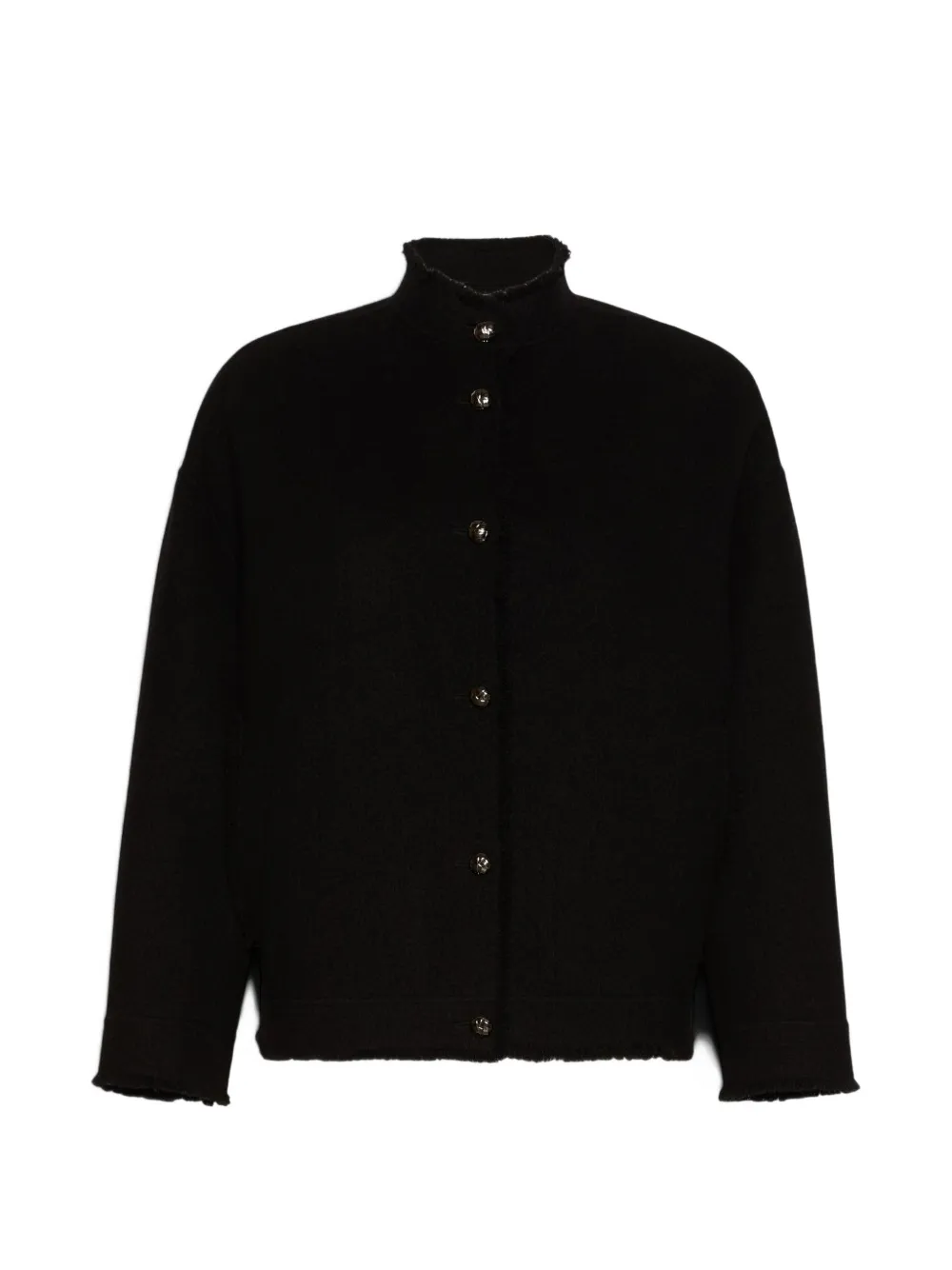 Max Mara double jersey wool bomber jacket - black - Schwarz