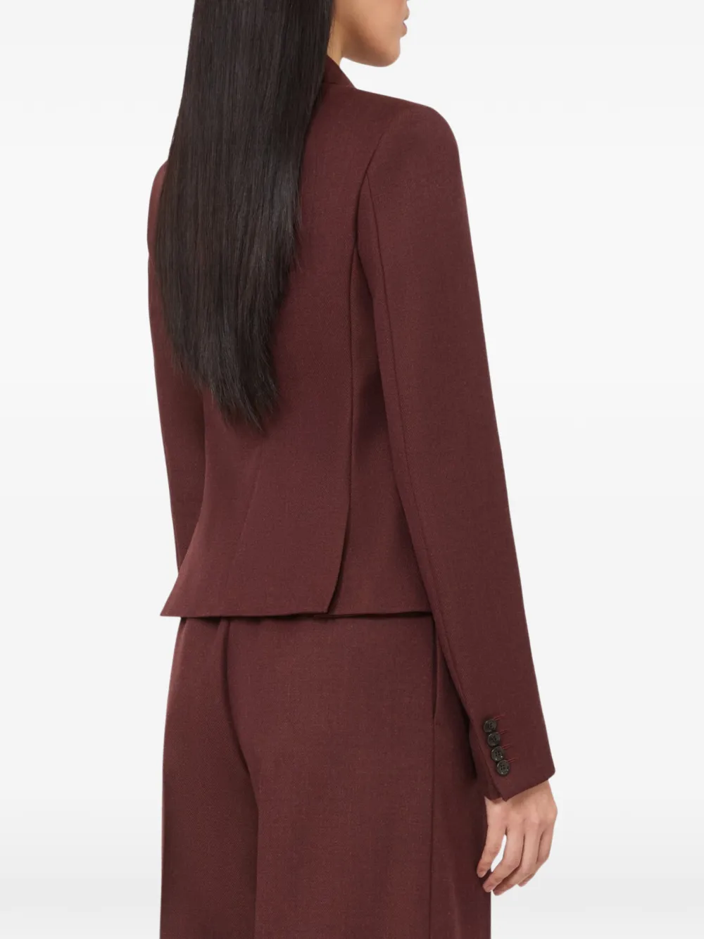Max Mara Jack met dubbele rij knopen en puntige revers Rood