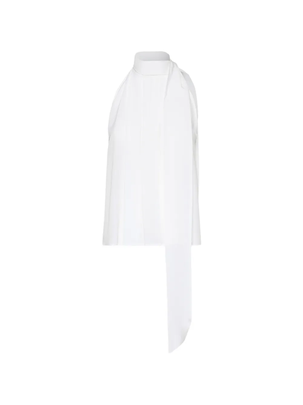 Max Mara halterneck tie-fastening blouse - Bianco