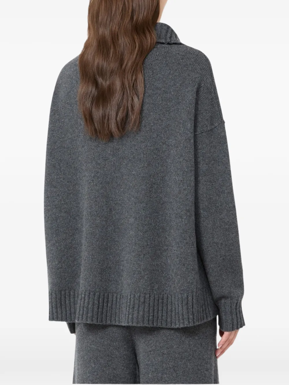 Max Mara Kasjmier trui met rits Grijs