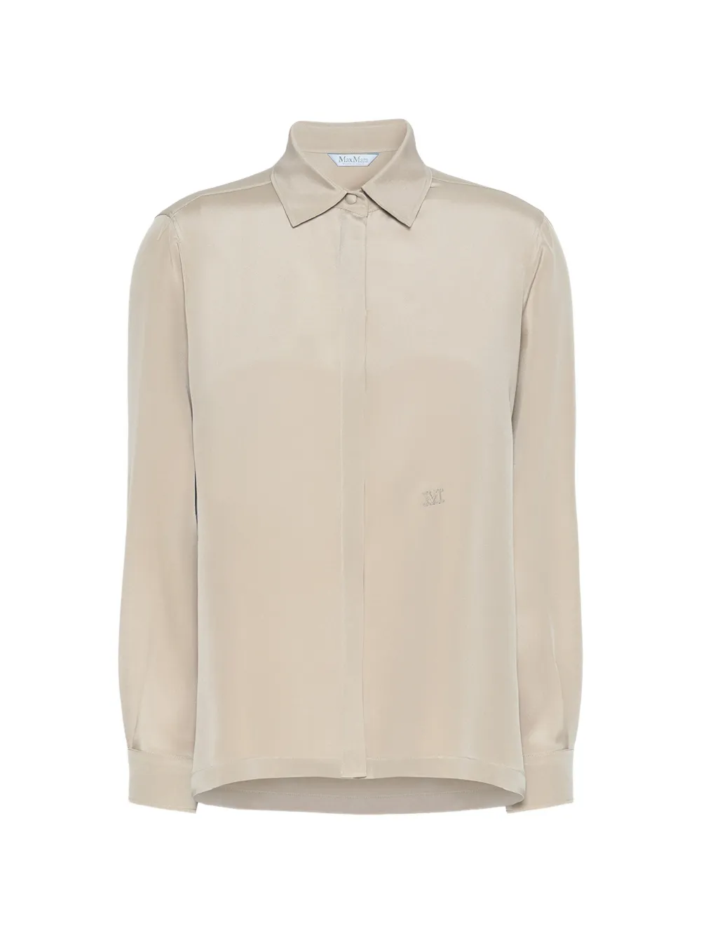 Max Mara concealed-fastening silk shirt - Neutrals
