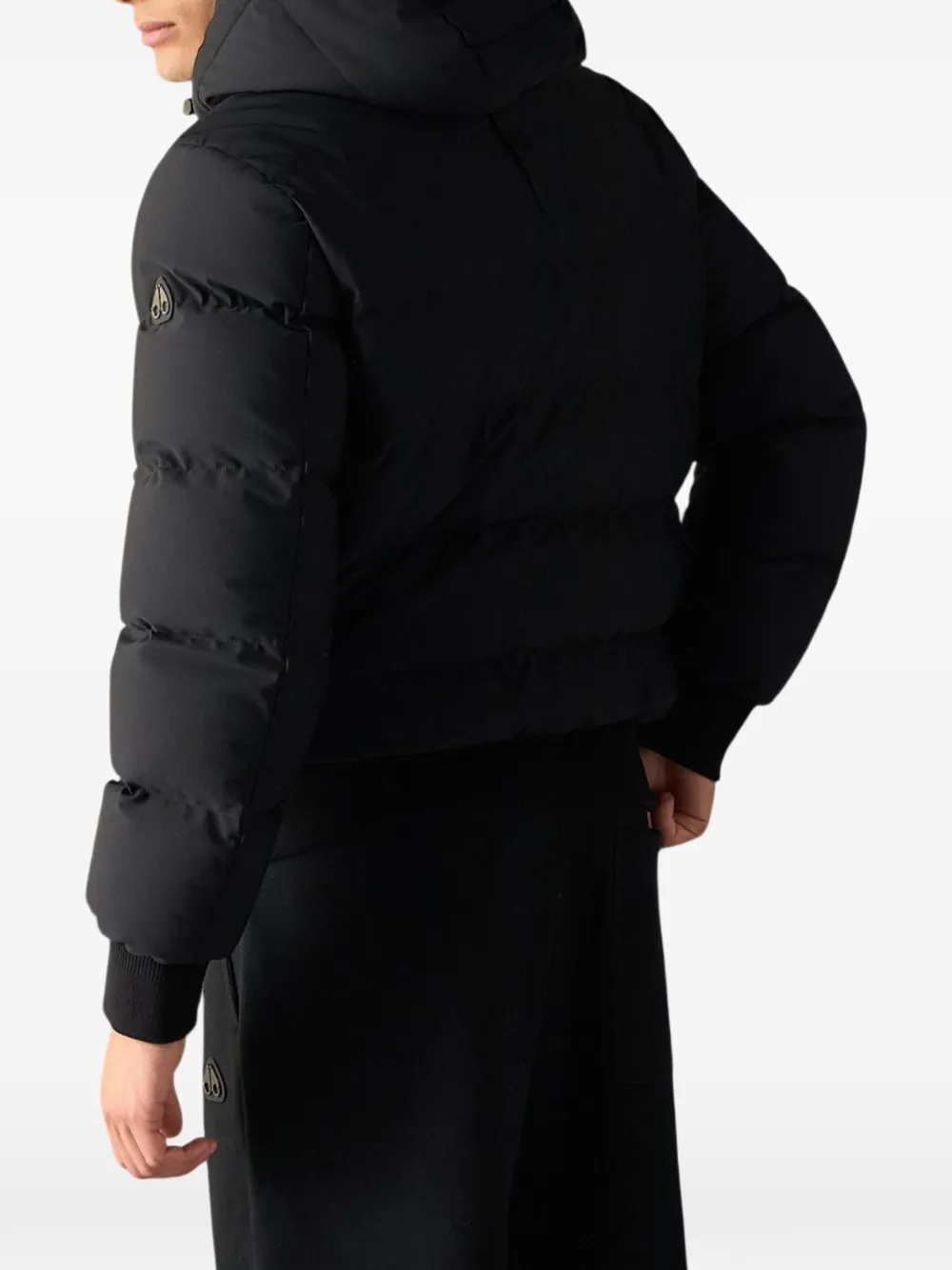 Moose Knuckles Soho hooded quilted jacket Zwart