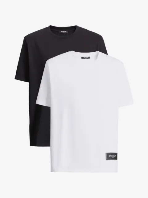Balmain logo-patch T-shirts (set of two)