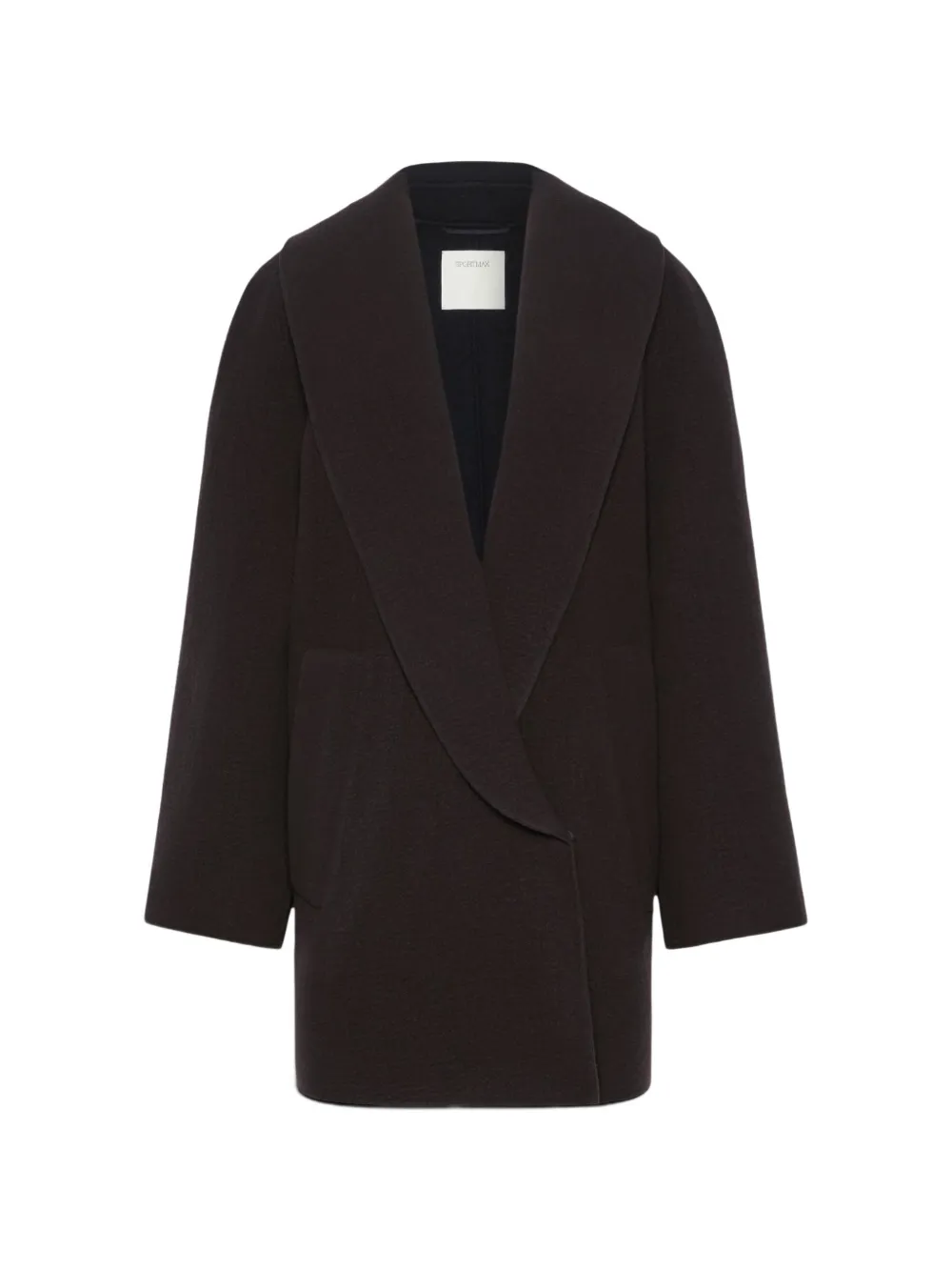 Sportmax manteau colour block à col châle - Marron Sportmax manteau colour block à col châle - Marron