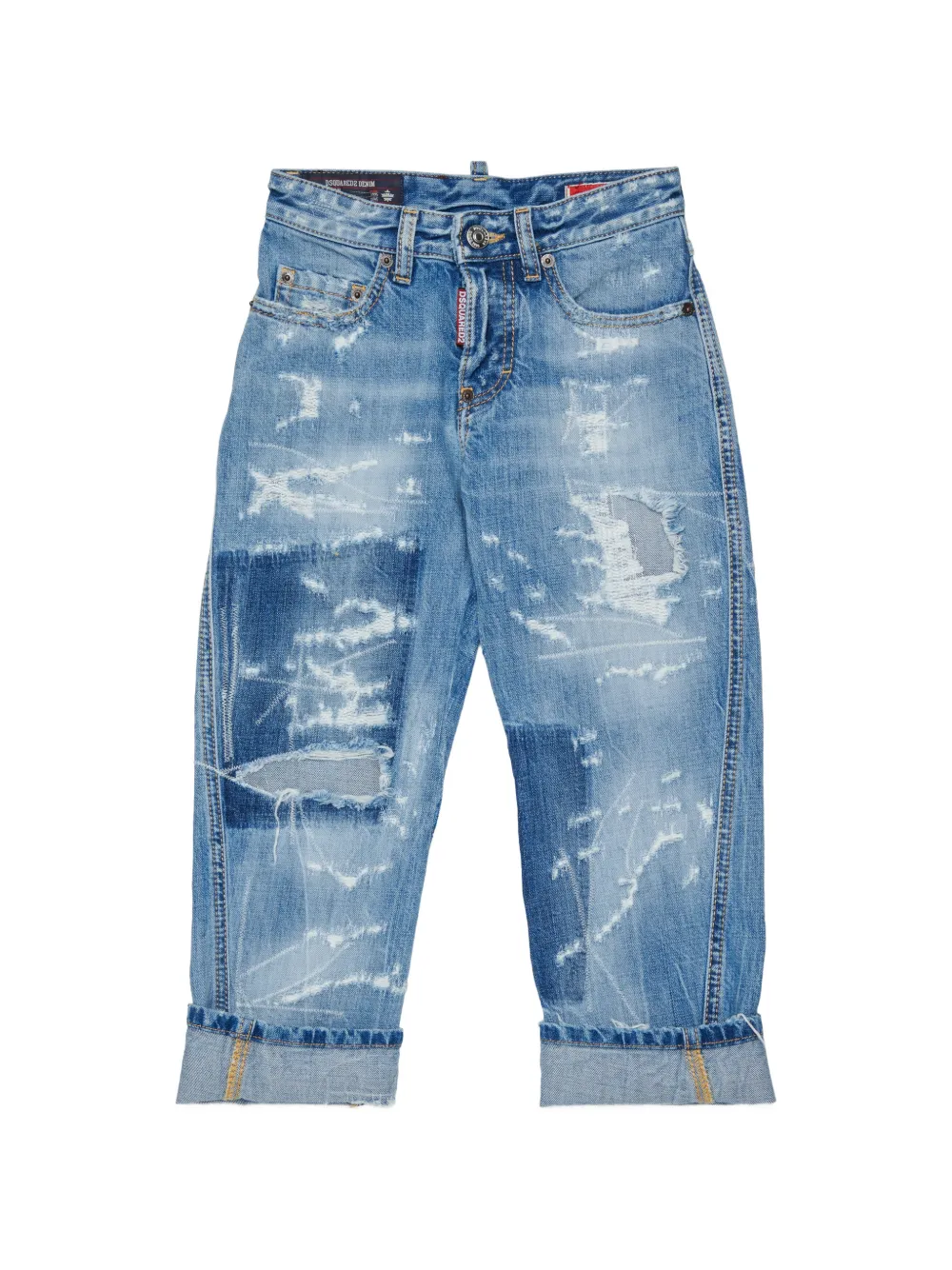 DSQUARED2 KIDS Jeans Kawaii con effetto vissuto - Blu