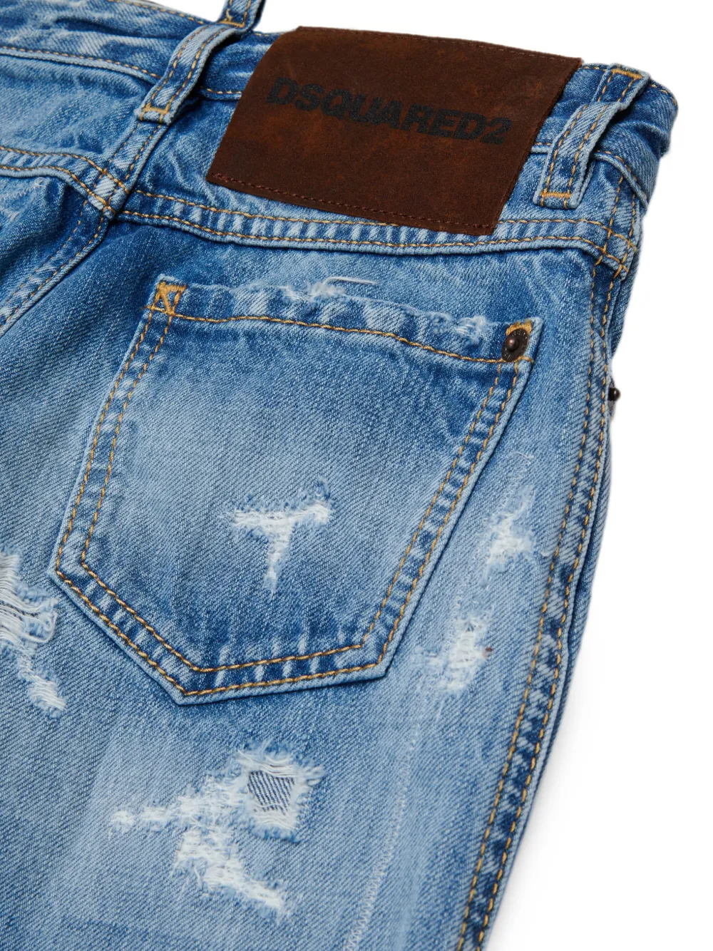 DSQUARED2 KIDS Kawaii jeans met gerafelde afwerking Blauw