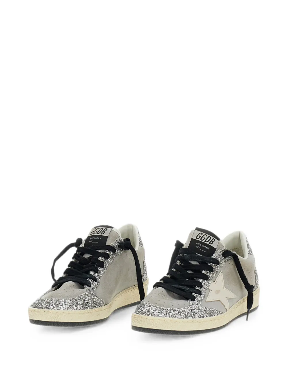 Golden Goose Ball Star glitter-embellished sneakers Grijs