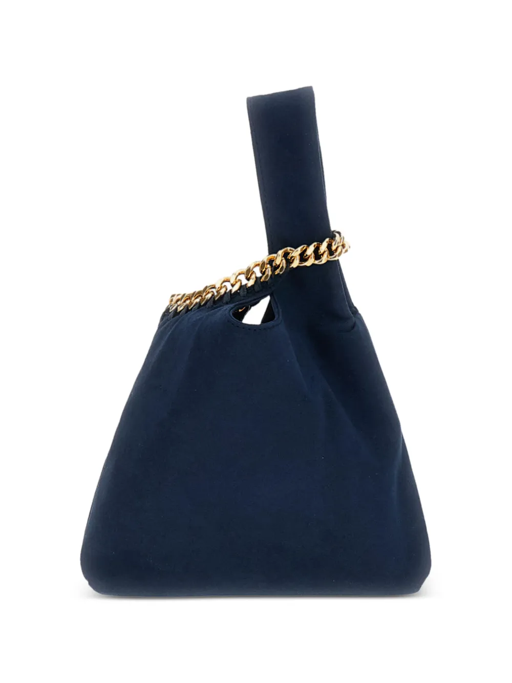 Stella McCartney diamond-cut chain clutch bag - Blu