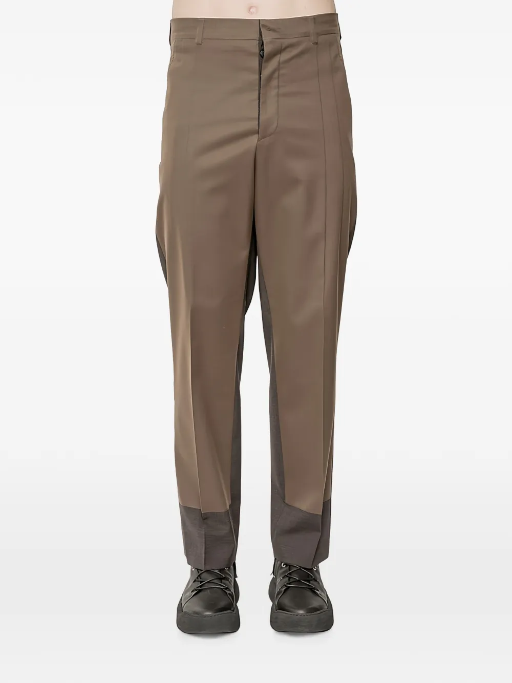 MM6 Maison Margiela two-tone wool trousers - Grigio