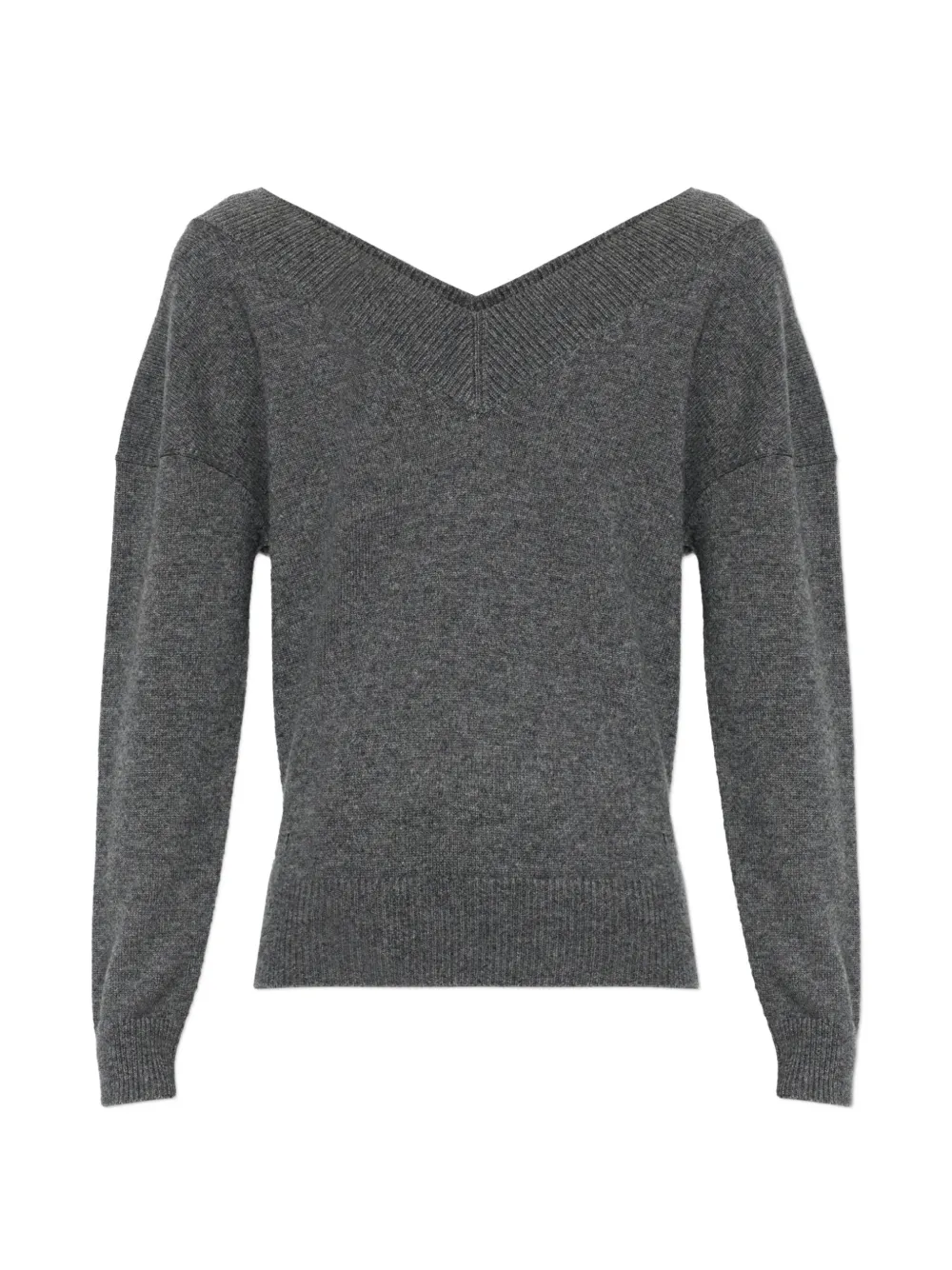 TOM FORD Off-shoulder trui met V-hals Grijs